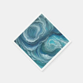 Blue Green Serenity Abstrakt Serviette (Ecke)