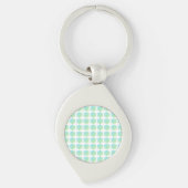 Blue Green Snowflakes Schlüsselanhänger (Vorderseite)