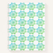 Blue Green Snowflakes Spiral Notebook Notizblock (Vorderseite)