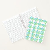 Blue Green Snowflakes Spiral Notebook Notizblock (Innenseite)