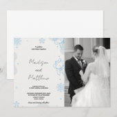 Blue Green Snows Hochzeitseinladungen mit Foto Einladung (Vorne/Hinten)