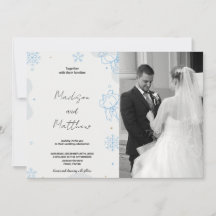Blue Green Snows Hochzeitseinladungen mit Foto