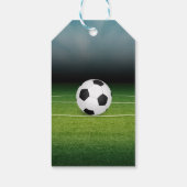 Blue Green Soccer Stadium Sportthema Geburtstag Geschenkanhänger (Rückseite)