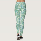 Blue Green Spirals Leggings (Rückseite)