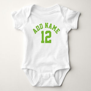 Blue & Green Sports Jersey Individuelle Name Numbe Baby Strampler