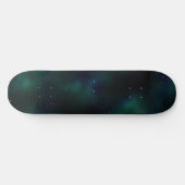 Blue Green Star Space Alien Celestial Hintergrund Skateboard (Horizontal)