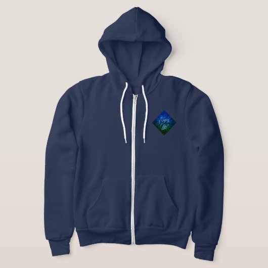 Blue Green Sternexplosion genießt Life Design Hoodie (Ablage )