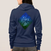 Blue Green Sternexplosion genießt Life Design Hoodie (Rückseite)
