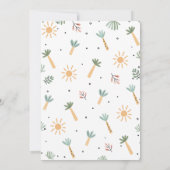 Blue Green Stomp Chomp Twins Dinosaur 1. Geburtsta Einladung (Rückseite)