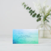 Blue green stone marble faux look visitenkarte (Stehend Vorderseite)
