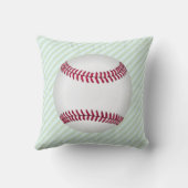 Blue Green Strip Baseball Boys Geburtsrekord Kissen (Rückseite)