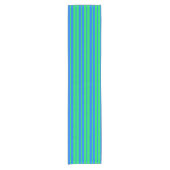 Blue Green Stylish Stripes Pattern Design Kurzer Tischläufer (Vorderseite)