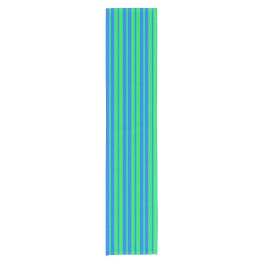 Blue Green Stylish Stripes Pattern Design Kurzer Tischläufer (Vorderseite)