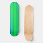 Blue Green Stylish Stripes Pattern Design Skateboard (Vorderseite)