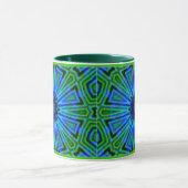 Blue Green Sunburst Tasse (Zentrum)