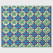 Blue Green Sunset Geschenkpapier (Flach)