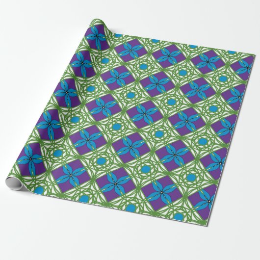 Blue Green Sunset Geschenkpapier (Ungerollt)