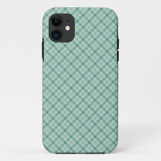 Blue Green Tartan Case-Mate iPhone Hülle (Rückseite)