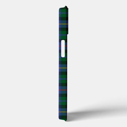 Blue Green Tartan PhoneCase mit Namen oder Initial Case-Mate iPhone Hülle (Rückseite / Rechts)