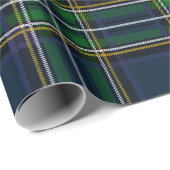 Blue Green Tartan Plaid Wrapping Paper Geschenkpapier (Rolleneckpunkt)