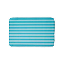 Blue Green, Teal Bath Mat Stripes Badematte