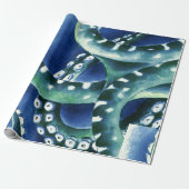 Blue Green Tentacles Geschenkpapier (Ungerollt)