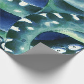 Blue Green Tentacles Geschenkpapier (Ecke)