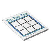 Blue Green Tic Tac Toe Game Notepad Notizblock (angewinkelt)