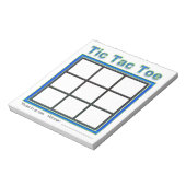 Blue Green Tic Tac Toe Game Notepad Notizblock (Rotiert)