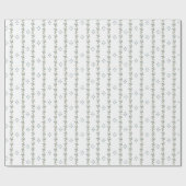 Blue/Green Trailing Florals - Stilvolle Wasserfarb Geschenkpapier (Flach)