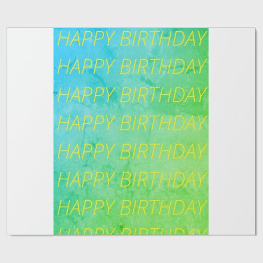 Blue/green tye-dye Wrapping Paper Geschenkpapier (Flach)