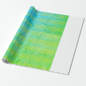 Blue/green tye-dye Wrapping Paper Geschenkpapier (Ungerollt)