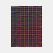Blue, Green und Black Carnegie Clan Tartan Fleecedecke (Vorderseite)
