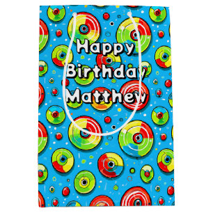 Blue, Green und Red Disk Golf Thema Geburtstag Mittlere Geschenktüte