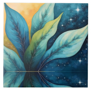 Blue Green Verlasst Sun und Stars Fliese