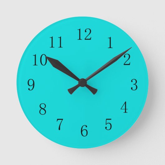 Blue Green Wall Clock Runde Wanduhr (Vorderseite)