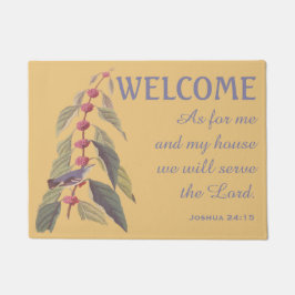 Blue Green Warbler Bird und Verse Doormat Fußmatte