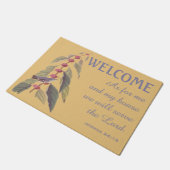 Blue Green Warbler Bird und Verse Doormat Fußmatte (Schrägansicht)