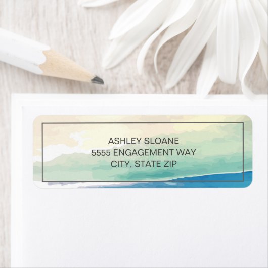 Blue Green Wassercolor Ocean Border (Insitu)