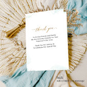 Blue Green Watercolor Folded Wedding Program