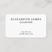 Blue Green Watercolor Zwei Federn Minimal Visitenkarte (Rückseite)