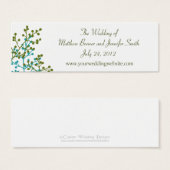 Blue & Green Wedding Website Information Cards (Vorne & Hinten)