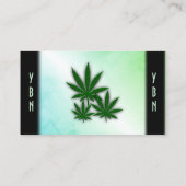 Blue Green Weed Business doppelseitig Visitenkarte (Rückseite)