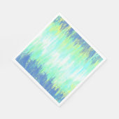 Blue Green White Gefärbte Krawatte Serviette (Ecke)