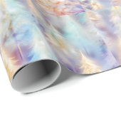 Blue Green White Gold Trees Moderne Weihnachten Geschenkpapier (Rolleneckpunkt)