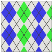 Blue Green White Raute Diamond Design Stoff (Nahaufnahme)