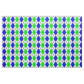 Blue Green White Raute Diamond Design Stoff (Fat Quarter (45,7 x 55,9 cm))