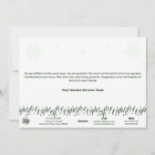 Blue, Green & White Weihnachtssaison Feiertagskarte (Rückseite)