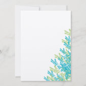 Blue Green Wild Blume Blumenzwiebeleinladungen Einladung (Rückseite)