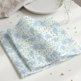 Blue Green Wildflower Watercolor Seidenpapier